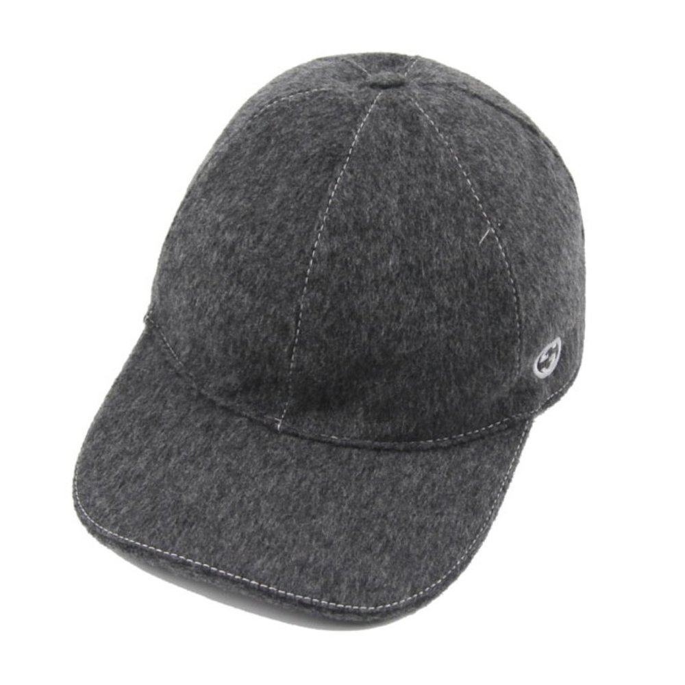 GUCCI Dark Grey Wool Women's Hat Size S